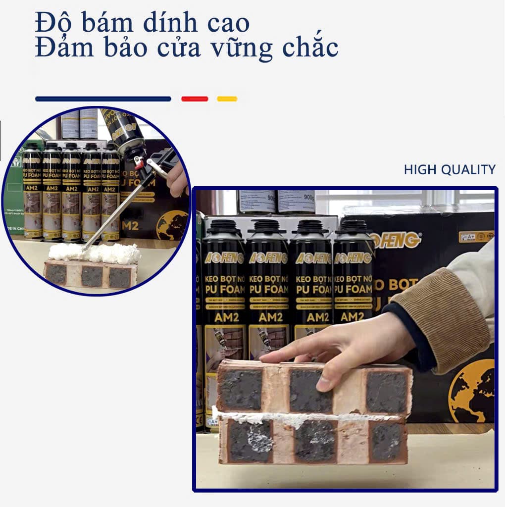Độ bám dính cao, đảm bảo cửa vững chắc